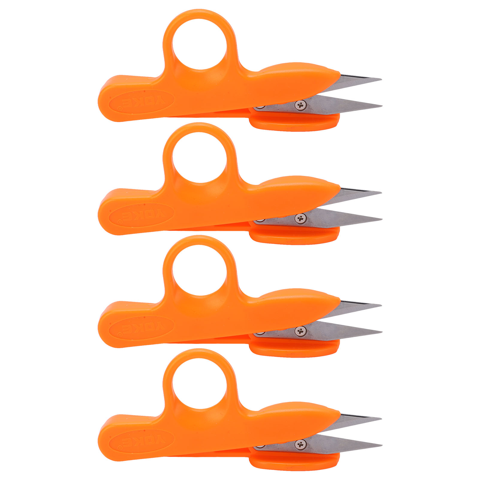Fyydes 3pcs Crochet Scissors Incisive Blade Lightweight Portable Orange  Color Stainless Steel Mini Scissors For Embroidery,Embroidery Scissors